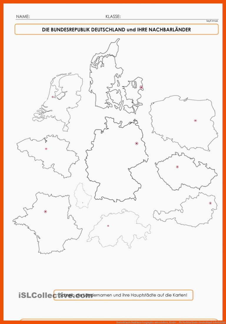 Deutschlands Nachbarn | Geographie unterrichten, Kinder ... für nachbarländer deutschland arbeitsblatt