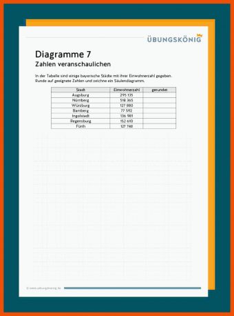 Kostenlose Arbeitsblätter Diagramme Grundschule 4 Klasse Arbeitsblatt