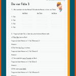 Die 4 FÃ¤lle Fuer Deutsch Lernen Arbeitsblätter Mit Lösungen