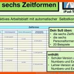 Die 6 Zeitformen Digital Ã¼ben - Ipad-teacher Fuer Zeitformen Deutsch Arbeitsblätter
