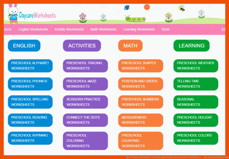 Die 9 besten Websites zum Herunterladen kostenloser druckbarer ... für arbeitsblätter pdf