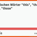 Die Englischen WÃ¶rter This, that, these, Those Fuer This that these Those Arbeitsblatt