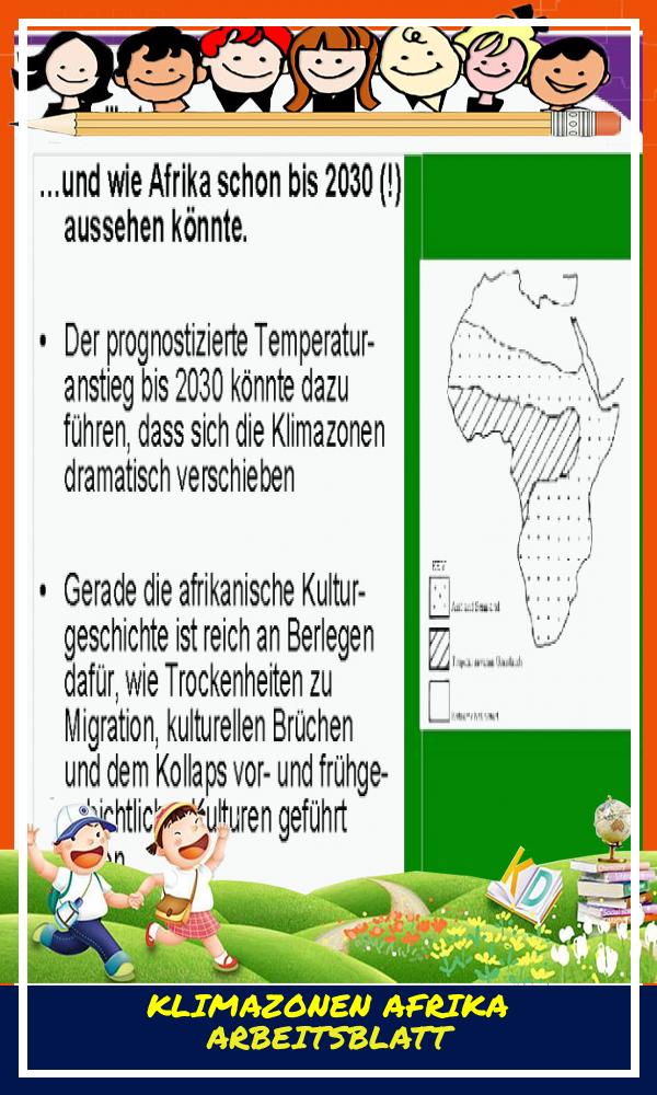 Klimazonen Afrika Arbeitsblatt