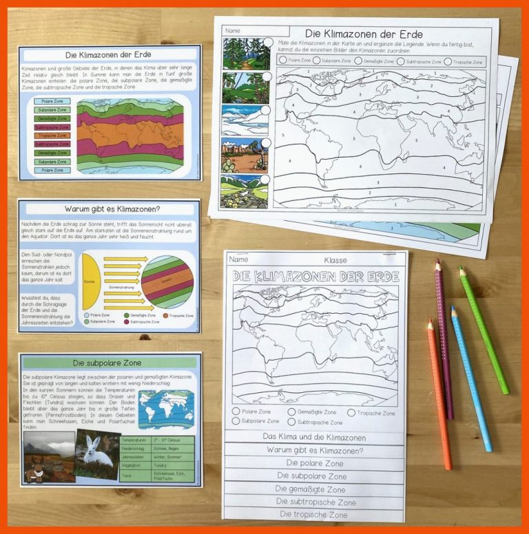Die Klimazonen der Erde - Lernwerkstatt (Materialpaket ... für klimazonen der erde arbeitsblatt