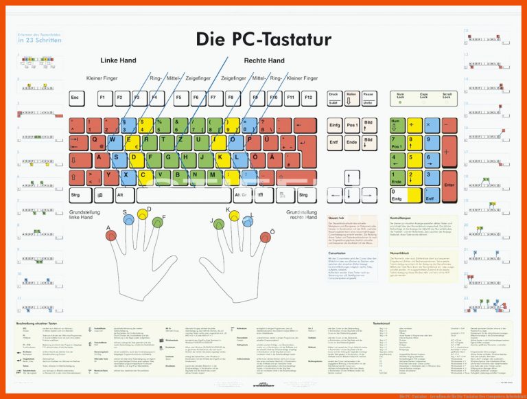 Die Pc-tastatur - Lerndino.de Fuer Die Tastatur Des Computers Arbeitsblatt