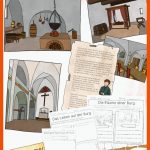 Die RÃ¤ume Der Burg - Bildkarten, ArbeitsblÃ¤tter & Texte (pdf ... Fuer Leben Auf Der Burg Arbeitsblatt
