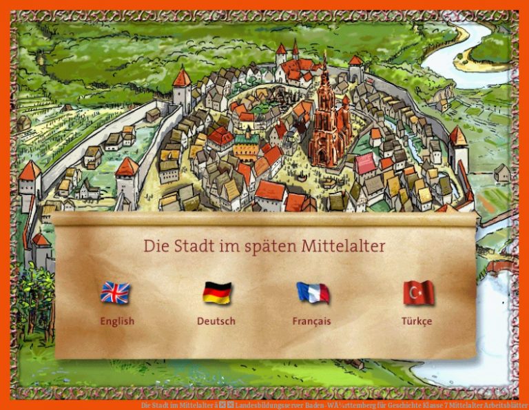 Die Stadt im Mittelalter â Landesbildungsserver Baden-WÃ¼rttemberg für geschichte klasse 7 mittelalter arbeitsblätter