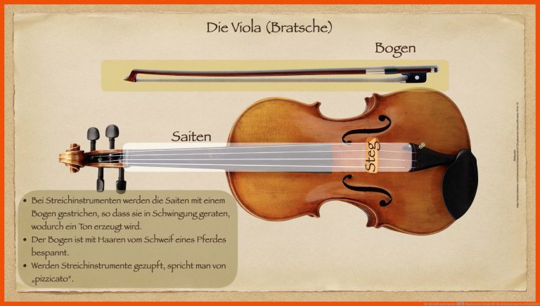 Die Streichinstrumente â Musik In Der Schule Fuer Streichinstrumente Arbeitsblatt