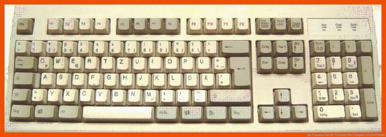Die Tastatur für die tastatur des computers arbeitsblatt