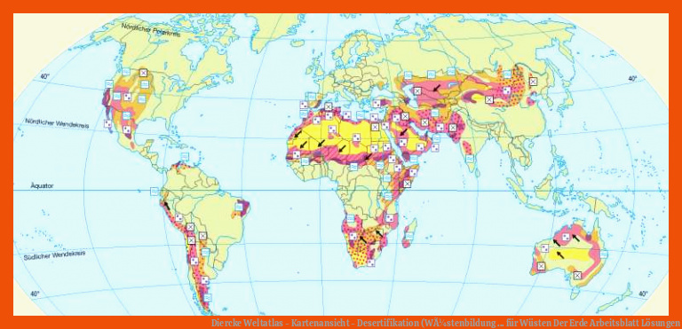 Diercke Weltatlas - Kartenansicht - Desertifikation (WÃ¼stenbildung ... für wüsten der erde arbeitsblatt lösungen