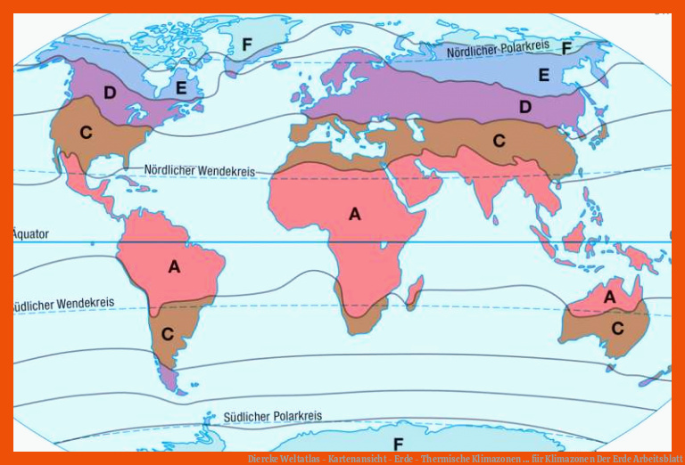 Diercke Weltatlas - Kartenansicht - Erde - Thermische Klimazonen ... für klimazonen der erde arbeitsblatt