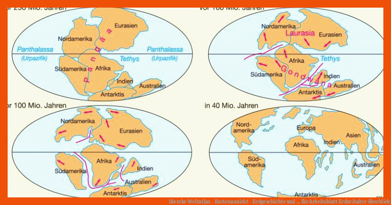 Diercke Weltatlas - Kartenansicht - Erdgeschichte und ... für arbeitsblatt erdzeitalter überblick