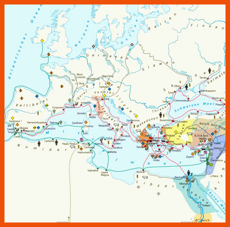 Diercke Weltatlas - Kartenansicht - Europa - PhÃ¶nikische und ... für griechische kolonisation arbeitsblatt