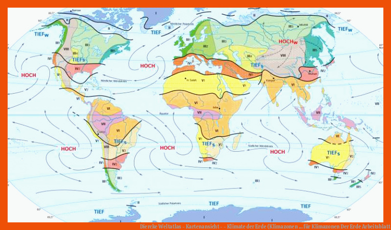 Diercke Weltatlas - Kartenansicht - - Klimate der Erde (Klimazonen ... für klimazonen der erde arbeitsblatt