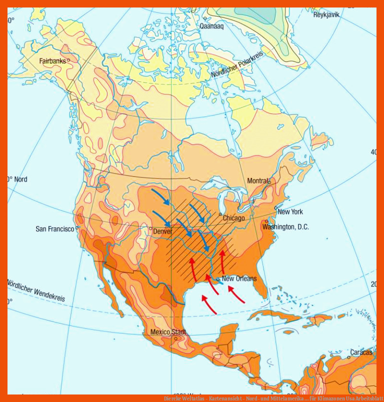 Diercke Weltatlas - Kartenansicht - Nord- und Mittelamerika ... für klimazonen usa arbeitsblatt
