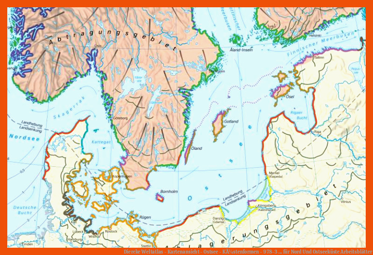 Diercke Weltatlas - Kartenansicht - Ostsee - KÃ¼stenformen - 978-3 ... für nord und ostseeküste arbeitsblätter