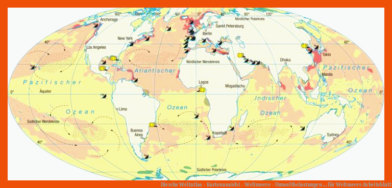 Diercke Weltatlas - Kartenansicht - Weltmeere - Umweltbelastungen ... für weltmeere arbeitsblatt