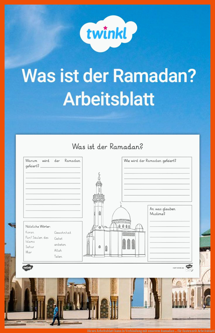 Dieses Arbeitsblatt kann in Verbindung mit unserem Ramadan ... für fastenzeit arbeitsblatt