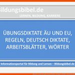 Diktat Ã¤u Und Eu Regeln, Deutsch Diktate, Beispiele, WÃ¶rter Fuer Arbeitsblätter Diktat 4 Klasse
