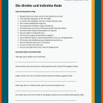 Direkte Und Indirekte Rede Fuer Arbeitsblätter Deutsch 4 Klasse Wörtliche Rede