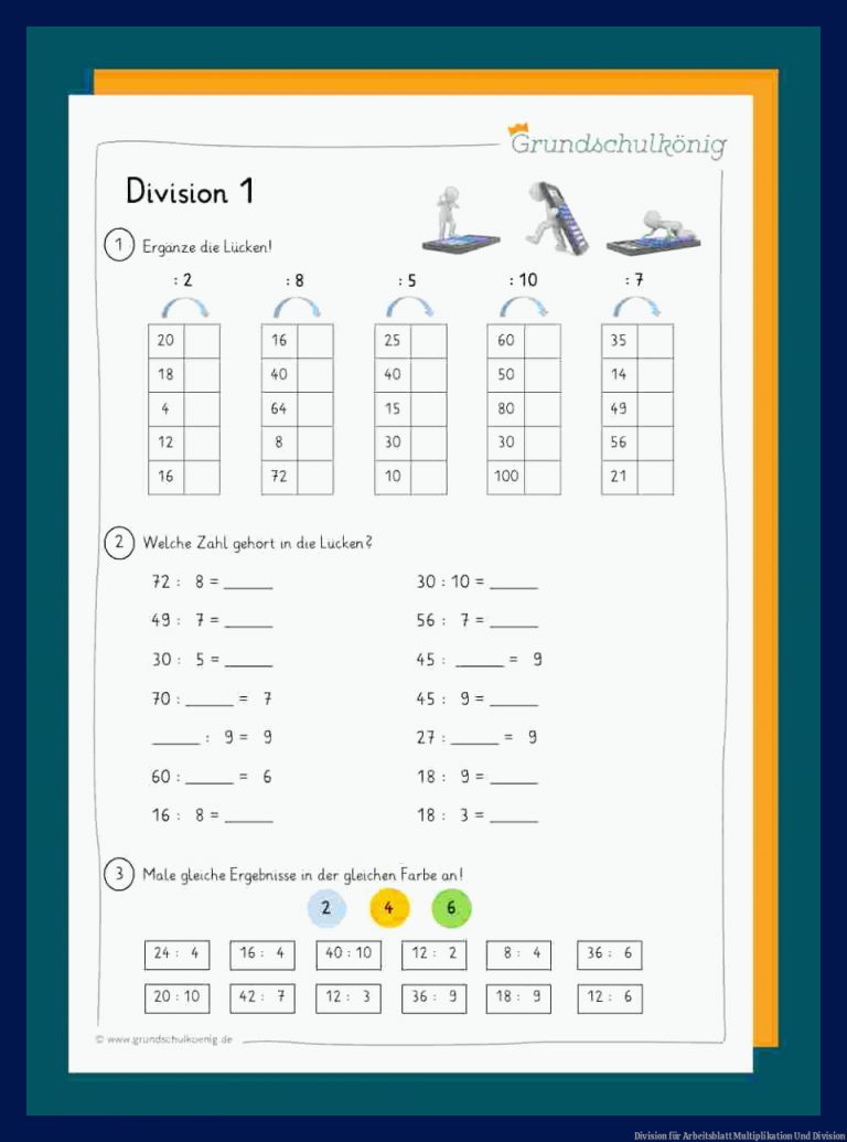 Division Fuer Arbeitsblatt Multiplikation Und Division