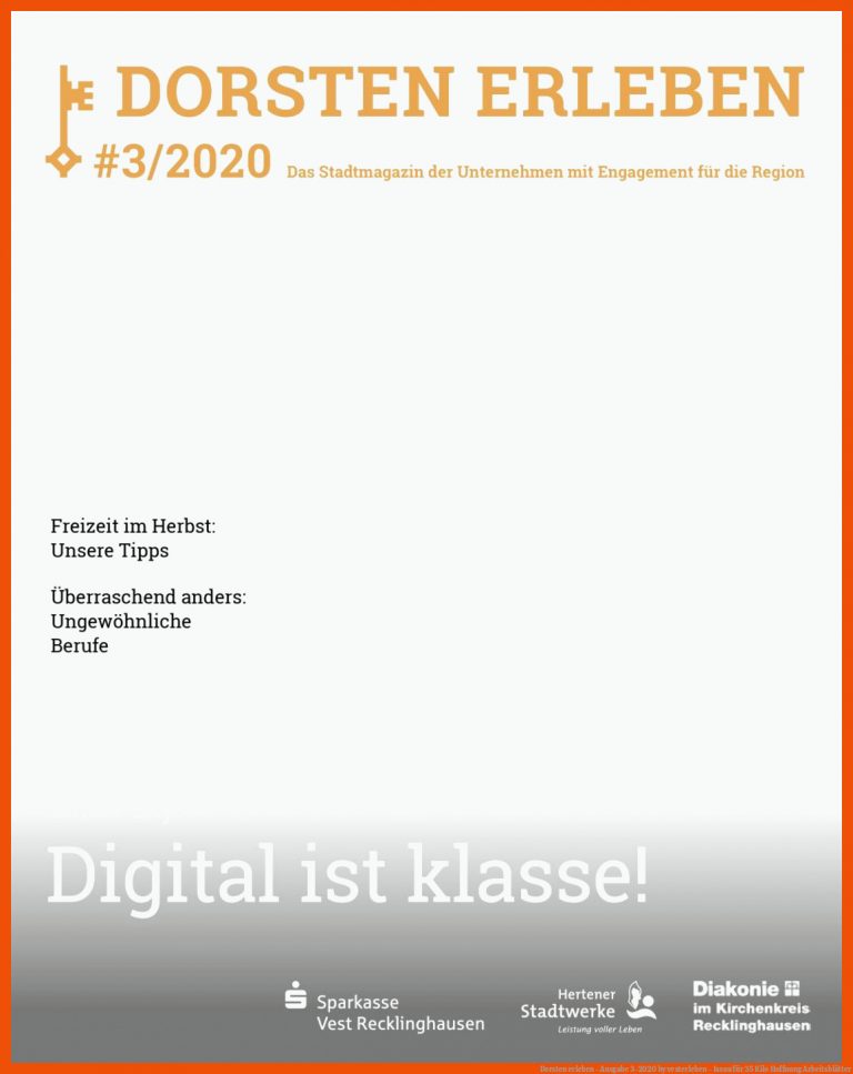 Dorsten erleben - Ausgabe 3-2020 by vesterleben - Issuu für 35 kilo hoffnung arbeitsblätter