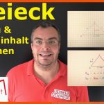 Dreieck - FlÃ¤cheninhalt Und Umfang Berechnen Mathematik Lehrerschmidt - Einfach ErklÃ¤rt! Fuer Arbeitsblatt Flächeninhalt Dreieck