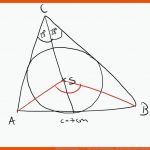 Dreieck Konstruieren Mit C = 7 , Î³ = 56Â° Und Dem Inkreisradius P ... Fuer Inkreis Umkreis Arbeitsblatt Mit Lösungen