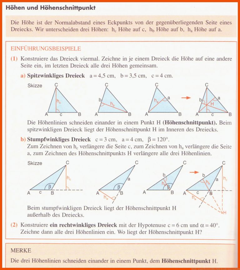 Dreieck - Lernpfad für arbeitsblätter mathe besondere linien im dreieck
