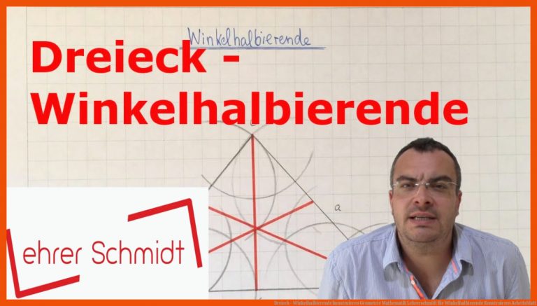 Dreieck - Winkelhalbierende konstruieren | Geometrie | Mathematik | Lehrerschmidt für winkelhalbierende konstruieren arbeitsblatt