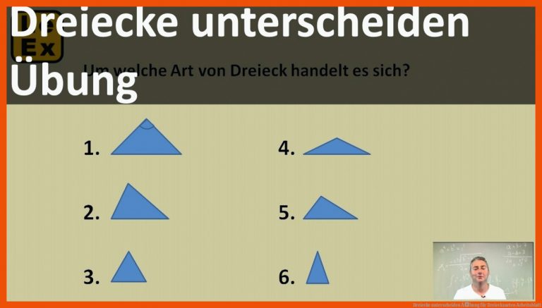 Dreiecke Unterscheiden Ãbung Fuer Dreiecksarten Arbeitsblatt