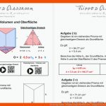 Dreieckprisma - Volumen Und OberflÃ¤che - Flipped Classroom ... Fuer Volumen Berechnen Arbeitsblatt