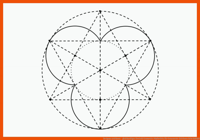 Dreipass zeichnen - gleichseitiges Dreieck | Geometrie Mathefritz für ornamente zeichnen arbeitsblatt