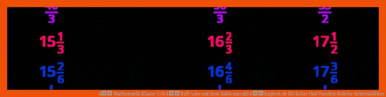 á Mathematik Klasse 5/6 â BrÃ¼che auf dem Zahlenstrahl â kapiert.de für echte und unechte brüche arbeitsblätter