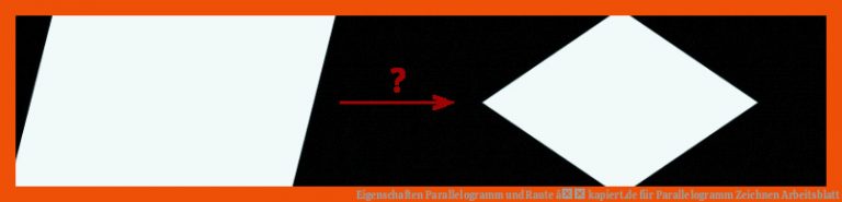 Eigenschaften Parallelogramm Und Raute â Kapiert.de Fuer Parallelogramm Zeichnen Arbeitsblatt