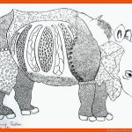 Ein Rhinozeros Fuer Grafische Strukturen Arbeitsblatt