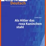 Einfach Deutsch Unterrichtsmodelle - Judith Kerr: Als Hitler Das ... Fuer Deutsch 5 Klasse Hauptschule Arbeitsblätter