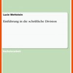 EinfÃ¼hrung In Die Schriftliche Division - Hausarbeiten.de Fuer Aufteilen Einführung Division Klasse 2 Arbeitsblätter