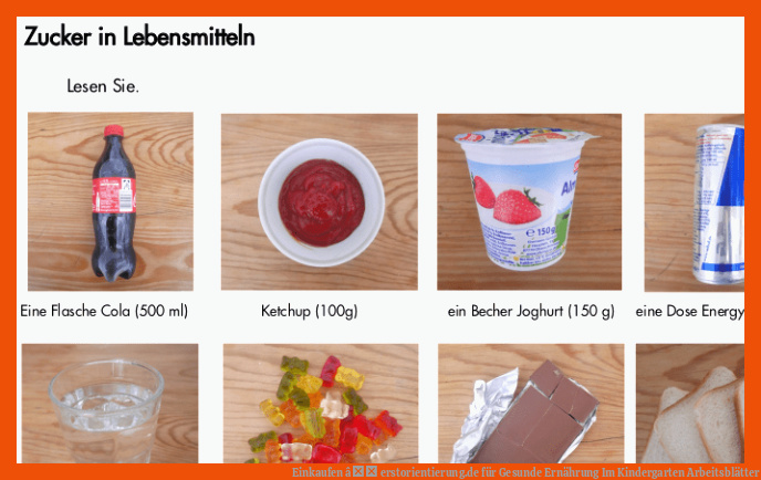 Einkaufen â erstorientierung.de für gesunde ernährung im kindergarten arbeitsblätter