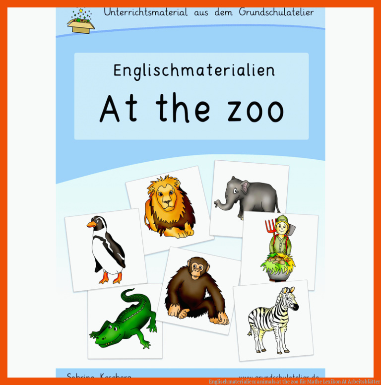 Englischmaterialien: animals at the zoo für mathe lexikon at arbeitsblätter