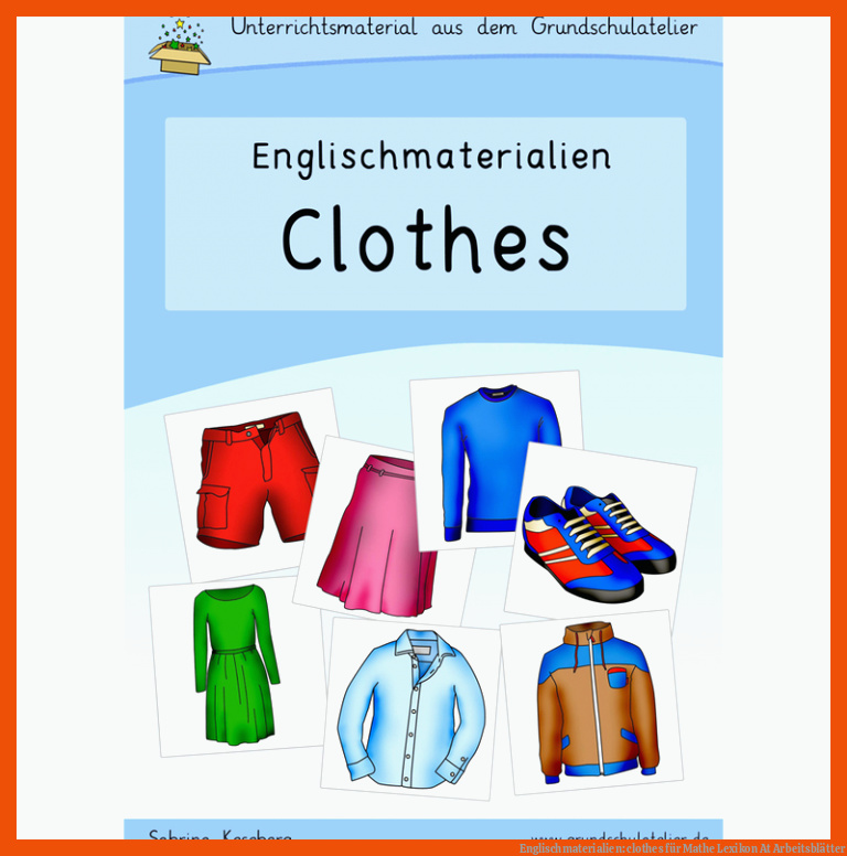 Englischmaterialien: clothes für mathe lexikon at arbeitsblätter