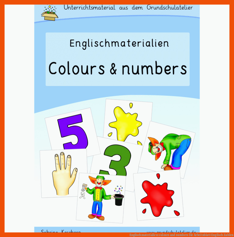 Englischmaterialien: colours and numbers für arbeitsblatt englisch zahlen