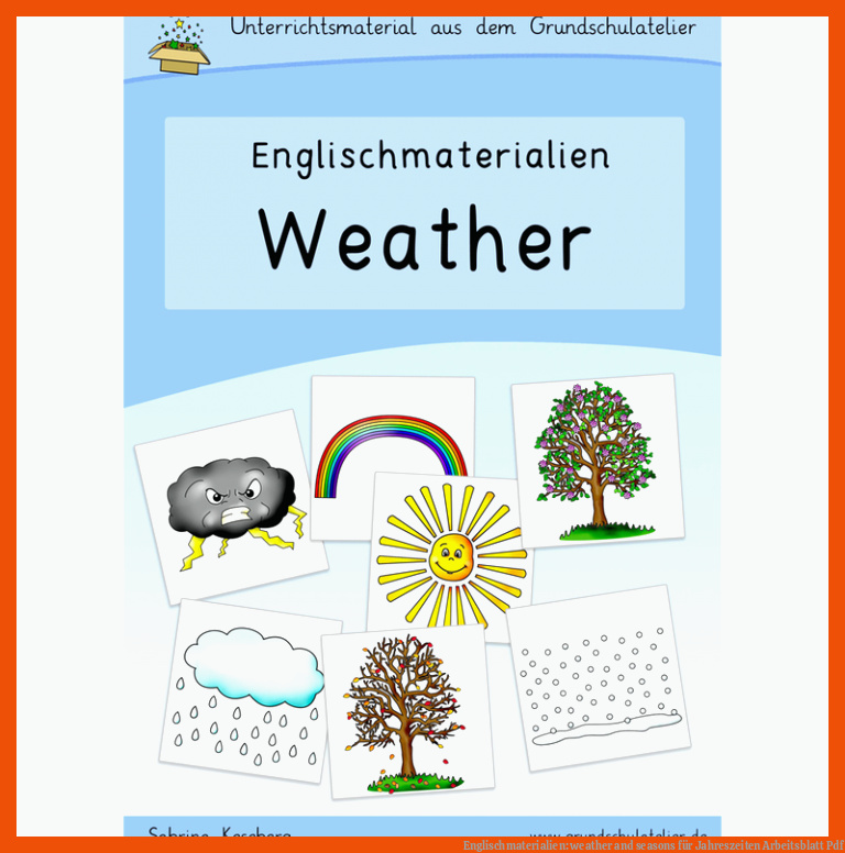 Englischmaterialien: weather and seasons für jahreszeiten arbeitsblatt pdf