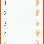 Entsprechen Sie Die Finger Mit Den Korrekten Zahlen Mathe ... Fuer Mathe Im Kindergarten Arbeitsblätter