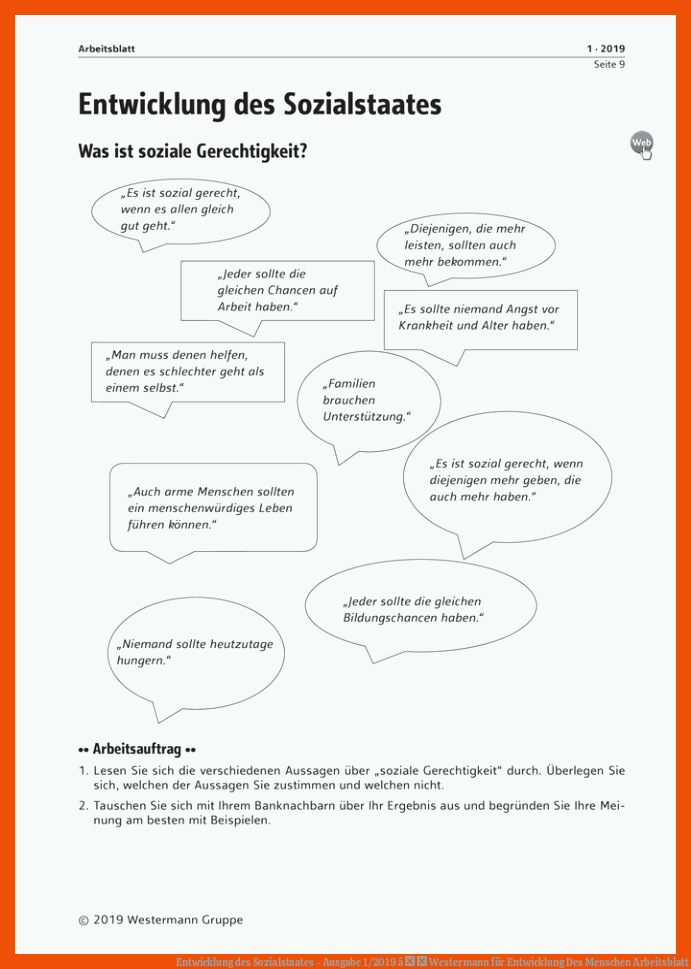 Entwicklung des Sozialstaates - Ausgabe 1/2019 â Westermann für entwicklung des menschen arbeitsblatt