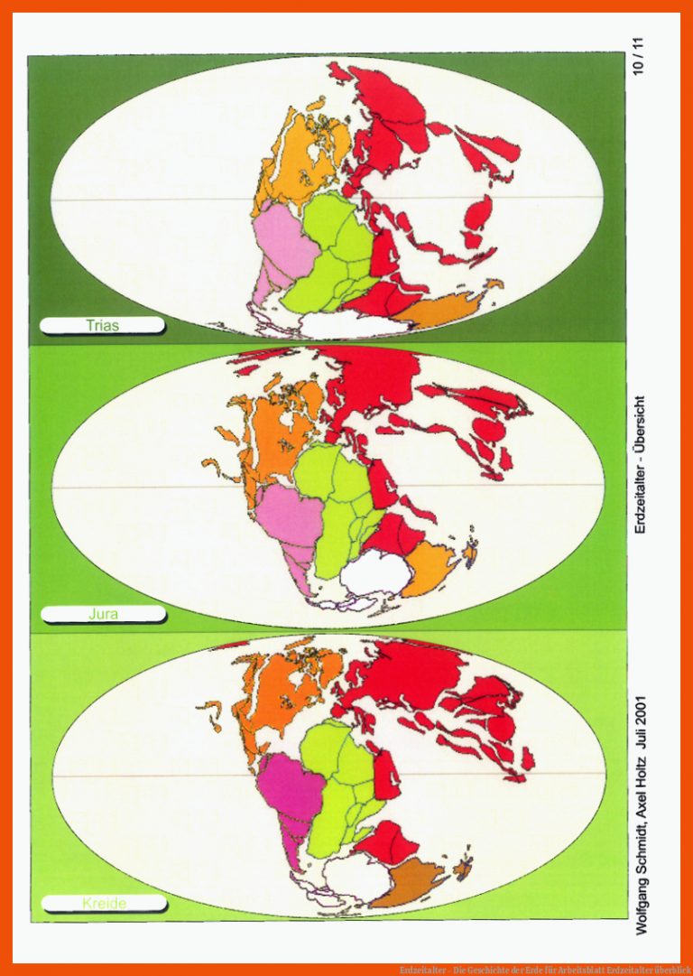 Erdzeitalter - Die Geschichte der Erde für arbeitsblatt erdzeitalter überblick