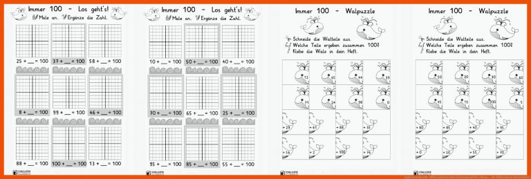 ErgÃ¤nzen Bis 100 - Differenziertes Unterrichtsmaterial FÃ¼r Klasse ... Fuer Differenzierte Arbeitsblätter