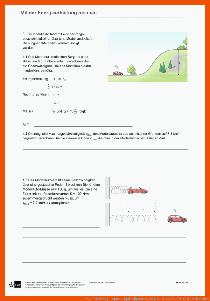 Ernst Klett Verlag - Impulse Physik Allgemeine Ausgabe Oberstufe ... für klett arbeitsblätter