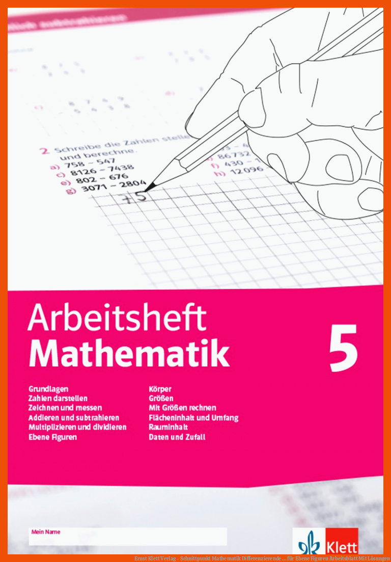 Ernst Klett Verlag - Schnittpunkt Mathematik Differenzierende ... für ebene figuren arbeitsblatt mit lösungen