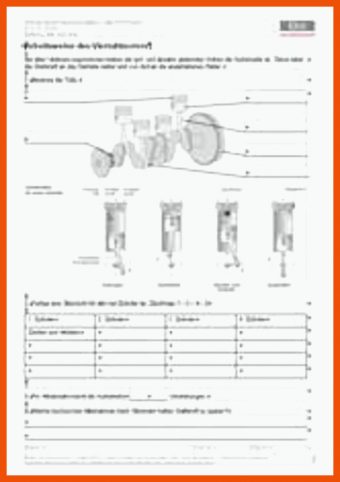 Viertaktmotor Arbeitsblatt